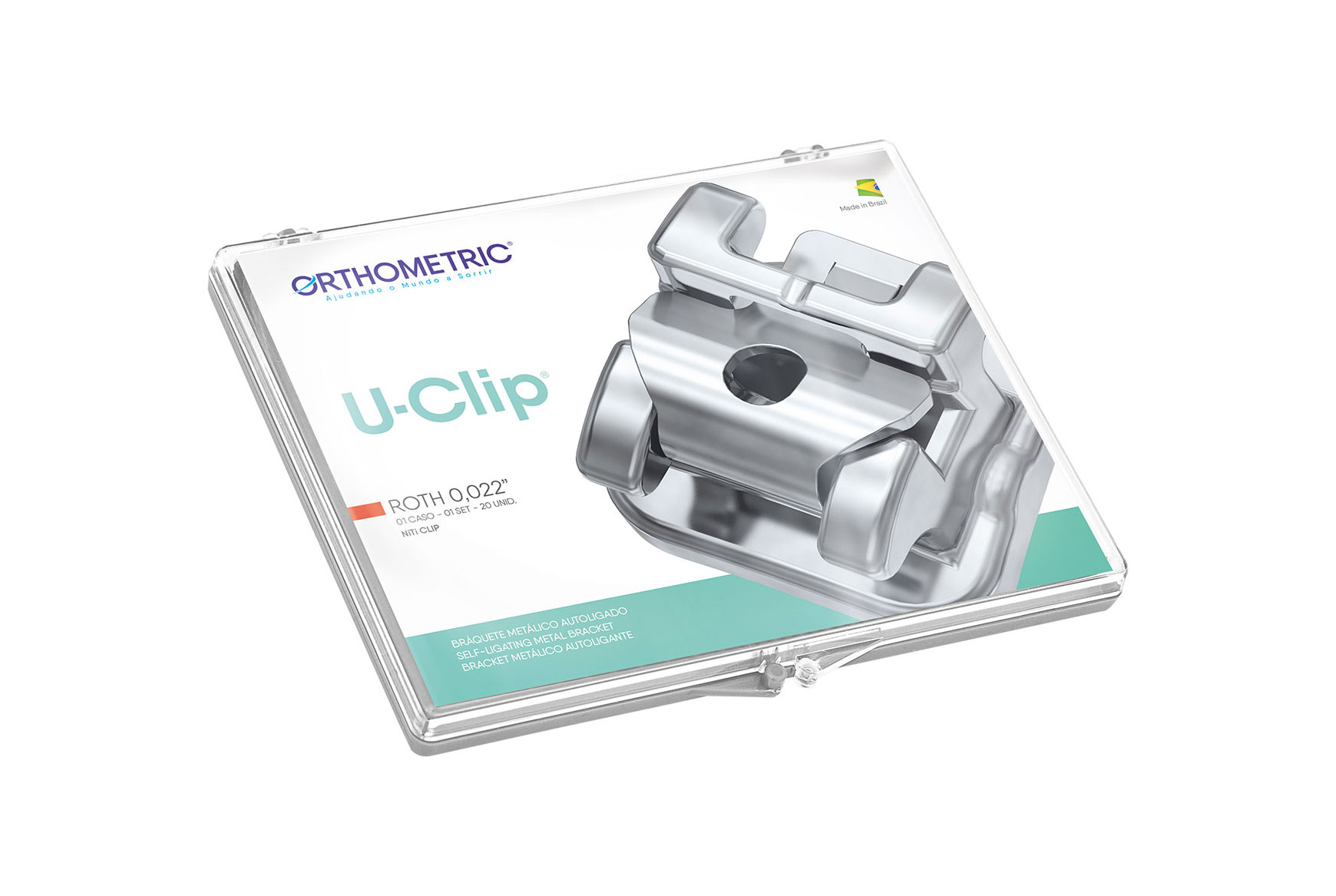 фото U-CLIP Self-Ligating Metal Orthodontic Brackets Kit, ROTH 0.022" 