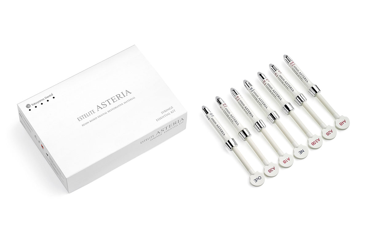 фото Estelite Asteria Essential Kit, 7 Syringes 4.0 g A1B, A2B, A3B, A3.5B, A4B, NE, OcE (Tokuyama, Japan) 
